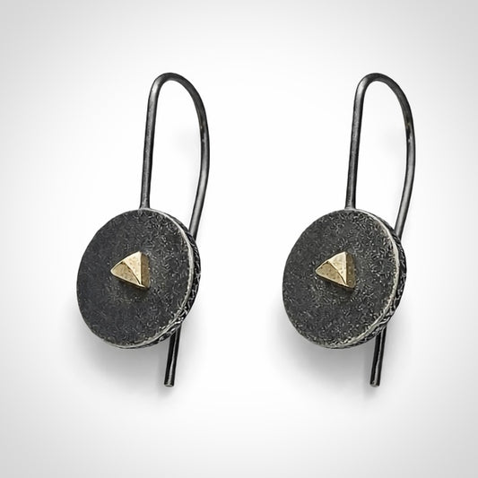 Minimalist Disk Drop Earrings