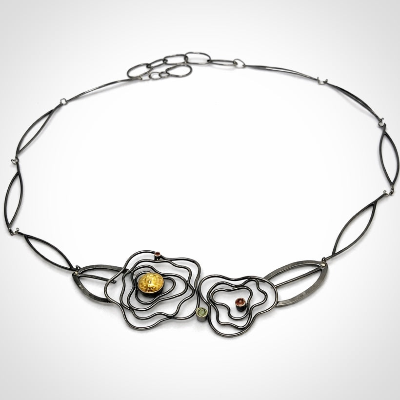 Golden Bloom Duo Necklace