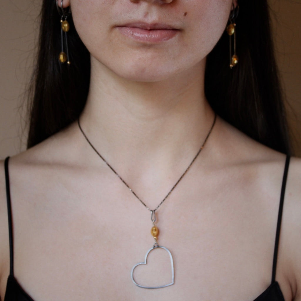Heart/ Murano Necklace