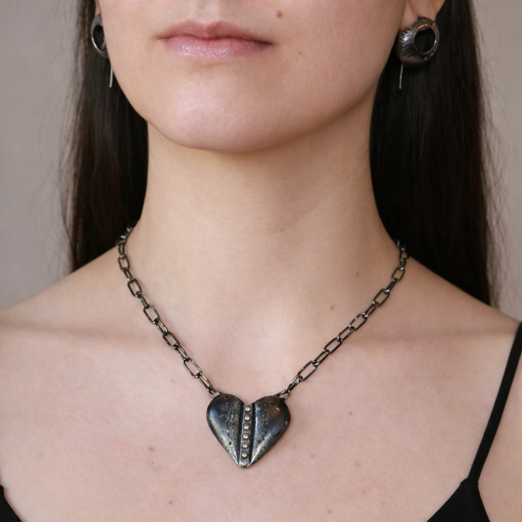 Domed Heart Necklace