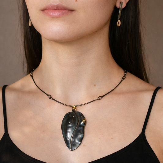 Midnight Leaf Necklace