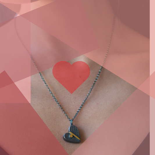 Golden Pulse Heart Necklace (Valentine's)