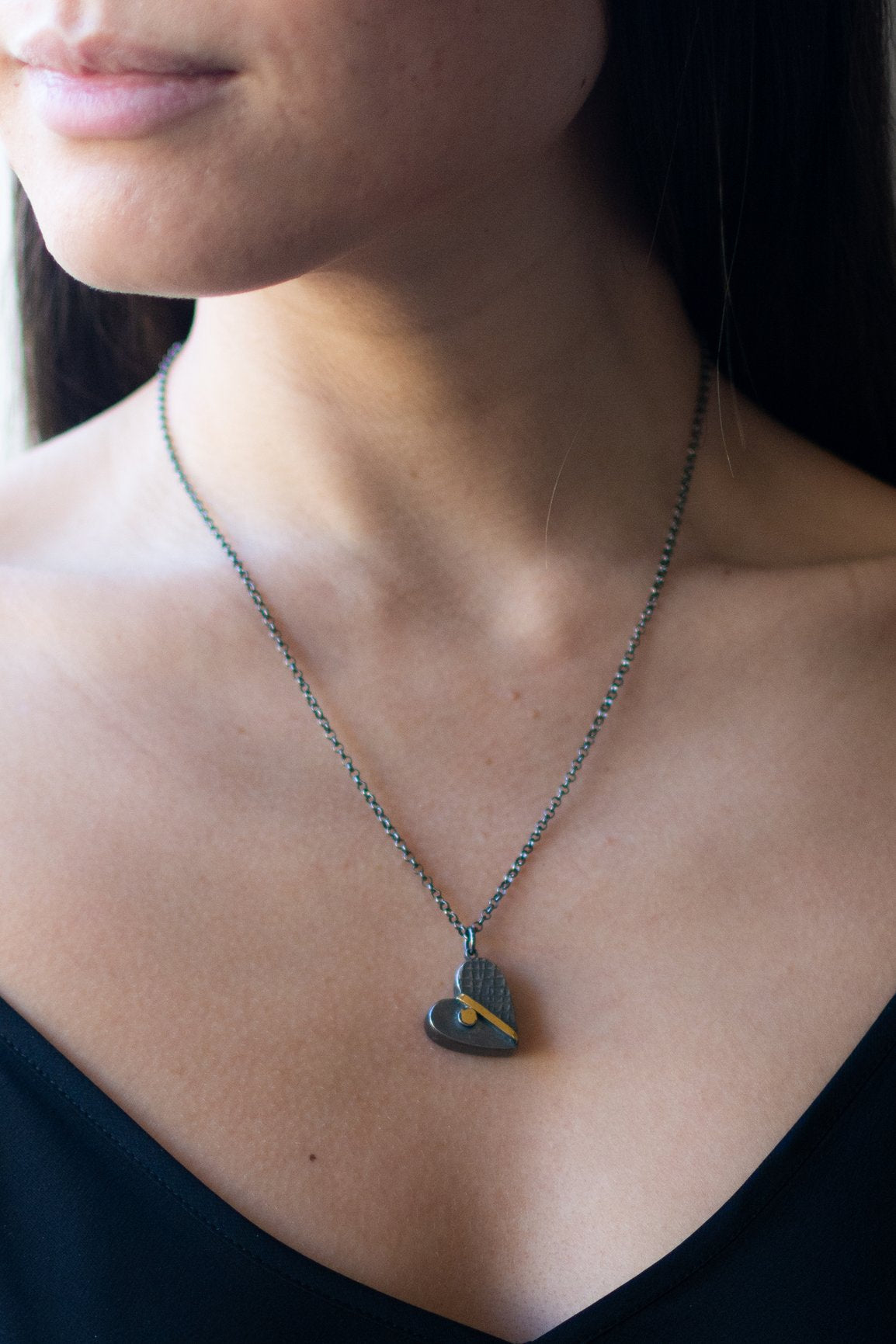 Golden Pulse Heart Necklace (Valentine's)