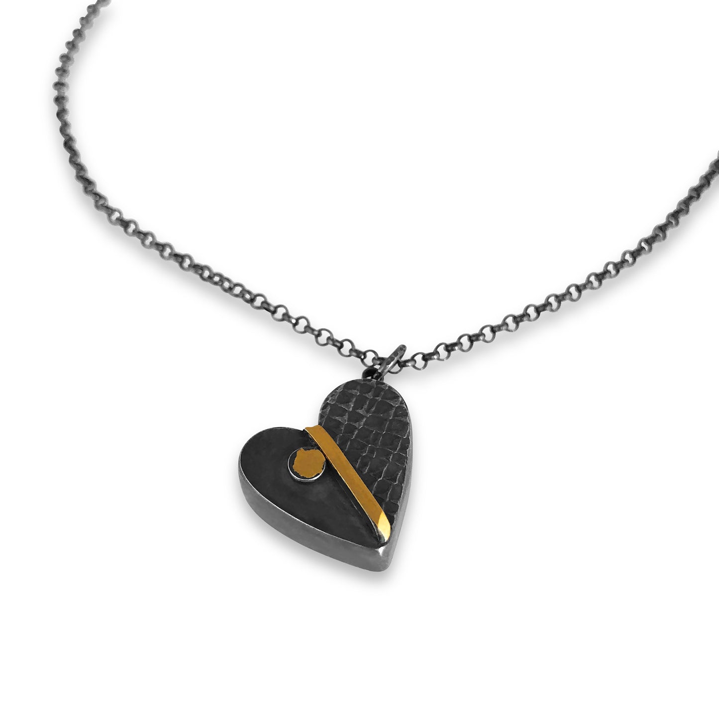 Golden Pulse Heart Necklace (Valentine's)