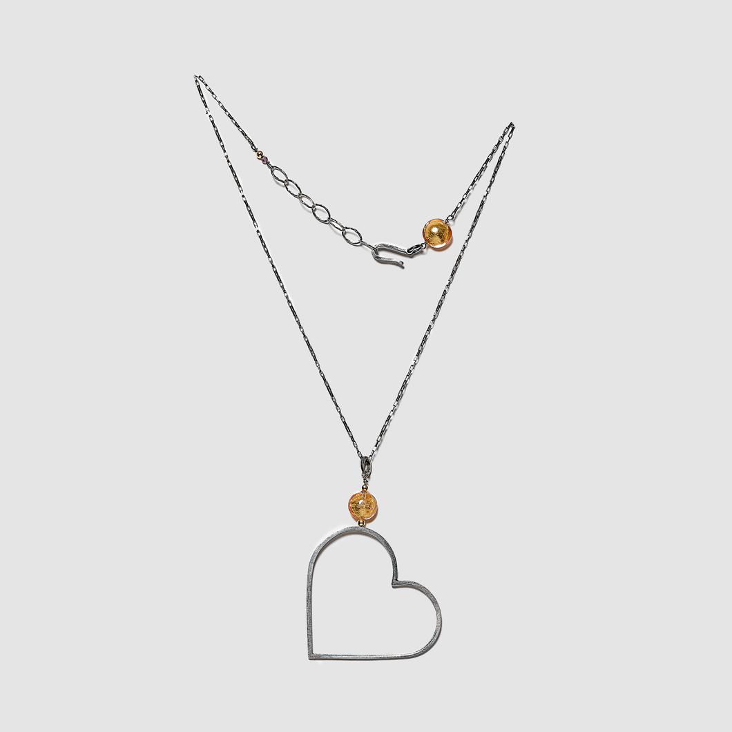 Heart/ Murano Necklace