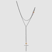 Load image into Gallery viewer, Drop Cross Necklace
